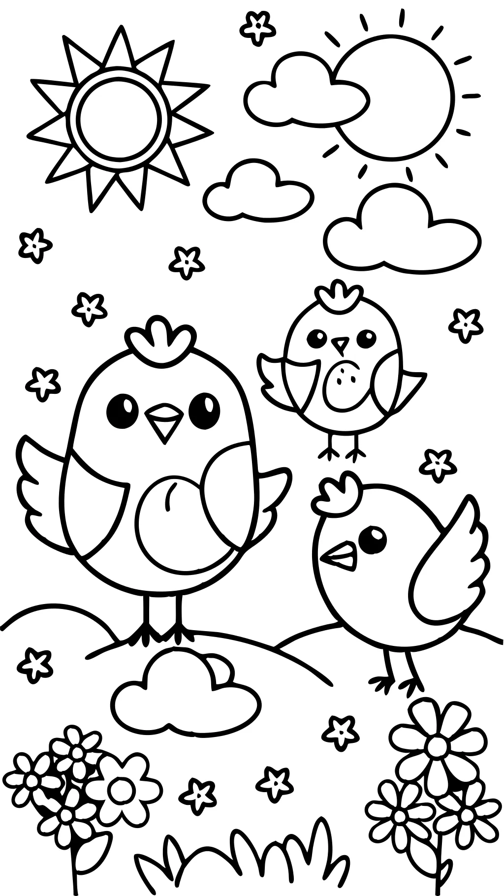 coloriages d’oiseau pour les enfants d’âge préscolaire